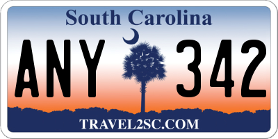 SC license plate ANY342
