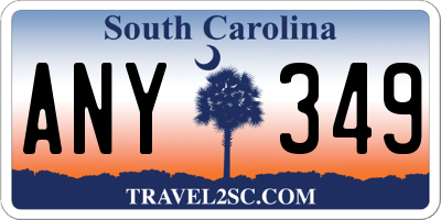SC license plate ANY349