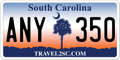SC license plate ANY350