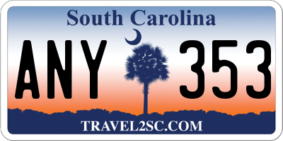 SC license plate ANY353
