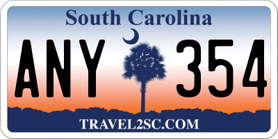 SC license plate ANY354