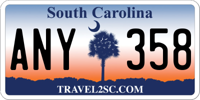SC license plate ANY358