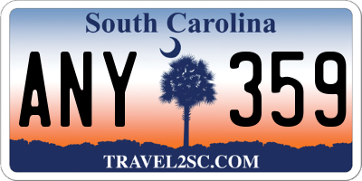 SC license plate ANY359