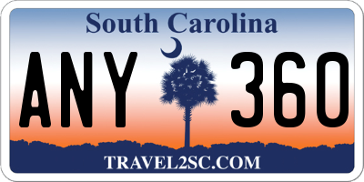 SC license plate ANY360