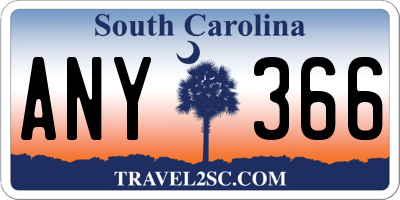 SC license plate ANY366
