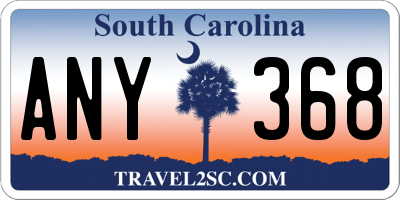 SC license plate ANY368