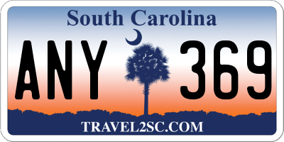 SC license plate ANY369