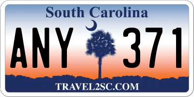 SC license plate ANY371