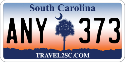 SC license plate ANY373