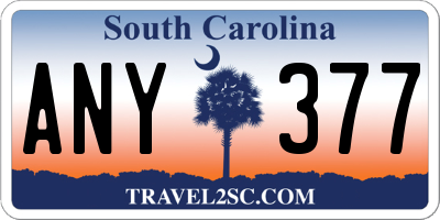 SC license plate ANY377