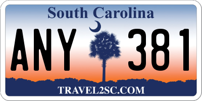 SC license plate ANY381