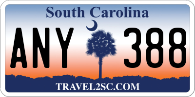 SC license plate ANY388