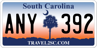 SC license plate ANY392
