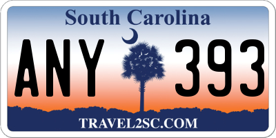 SC license plate ANY393