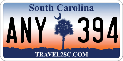 SC license plate ANY394