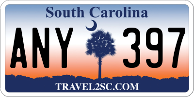 SC license plate ANY397