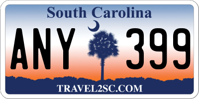 SC license plate ANY399