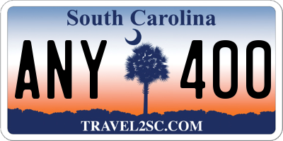 SC license plate ANY400