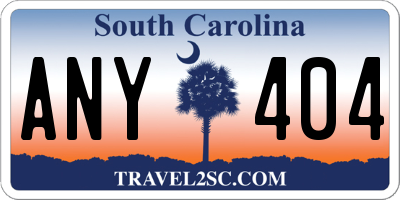 SC license plate ANY404