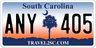 SC license plate ANY405
