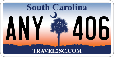 SC license plate ANY406