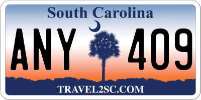 SC license plate ANY409