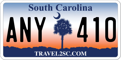 SC license plate ANY410