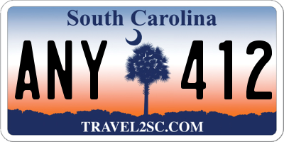 SC license plate ANY412