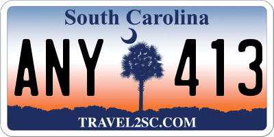 SC license plate ANY413