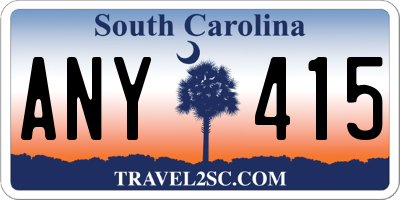 SC license plate ANY415