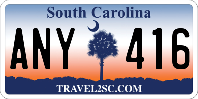 SC license plate ANY416