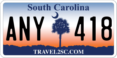 SC license plate ANY418