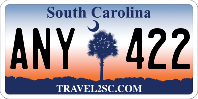 SC license plate ANY422
