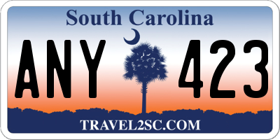 SC license plate ANY423