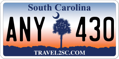 SC license plate ANY430