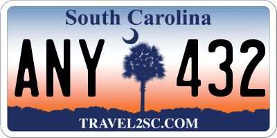 SC license plate ANY432