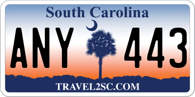 SC license plate ANY443