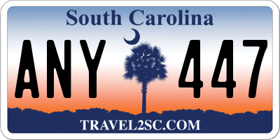 SC license plate ANY447