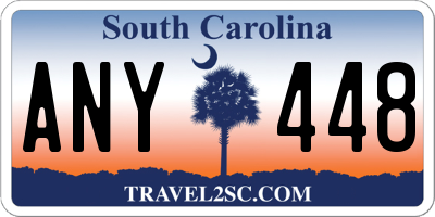SC license plate ANY448