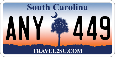 SC license plate ANY449