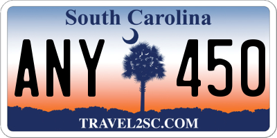 SC license plate ANY450