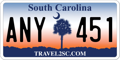 SC license plate ANY451
