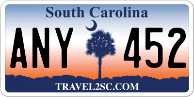 SC license plate ANY452