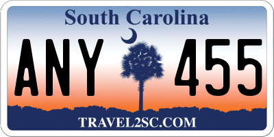 SC license plate ANY455