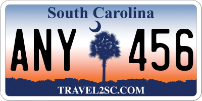 SC license plate ANY456