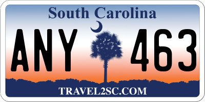 SC license plate ANY463
