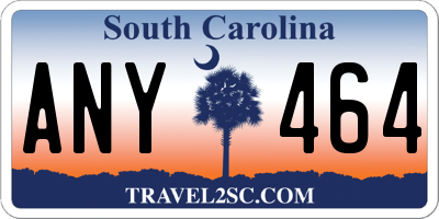 SC license plate ANY464
