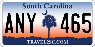 SC license plate ANY465