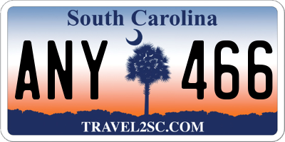 SC license plate ANY466