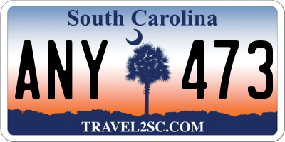 SC license plate ANY473